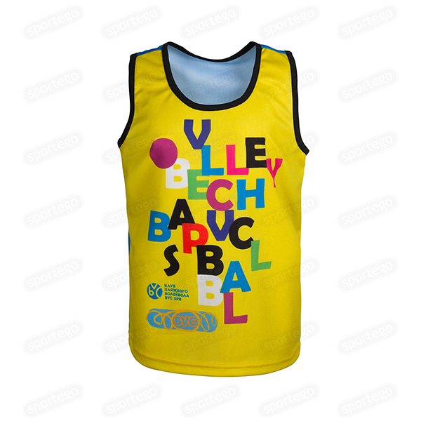 Детская майка для пляжного волейбола Sportego (Желтый/голубой)